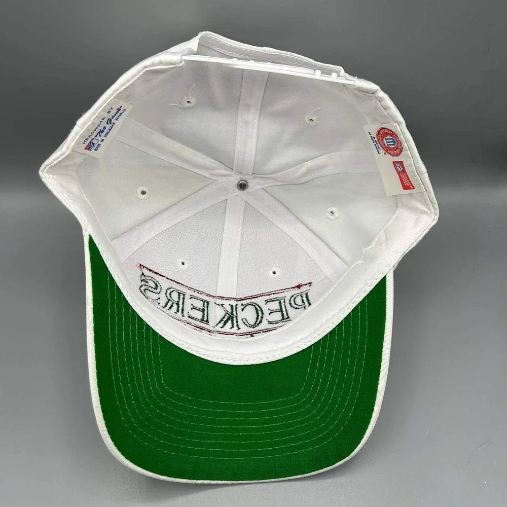 Vintage University of Hanover Peckers Hat Men‎ White The Game Snap Back Cap New